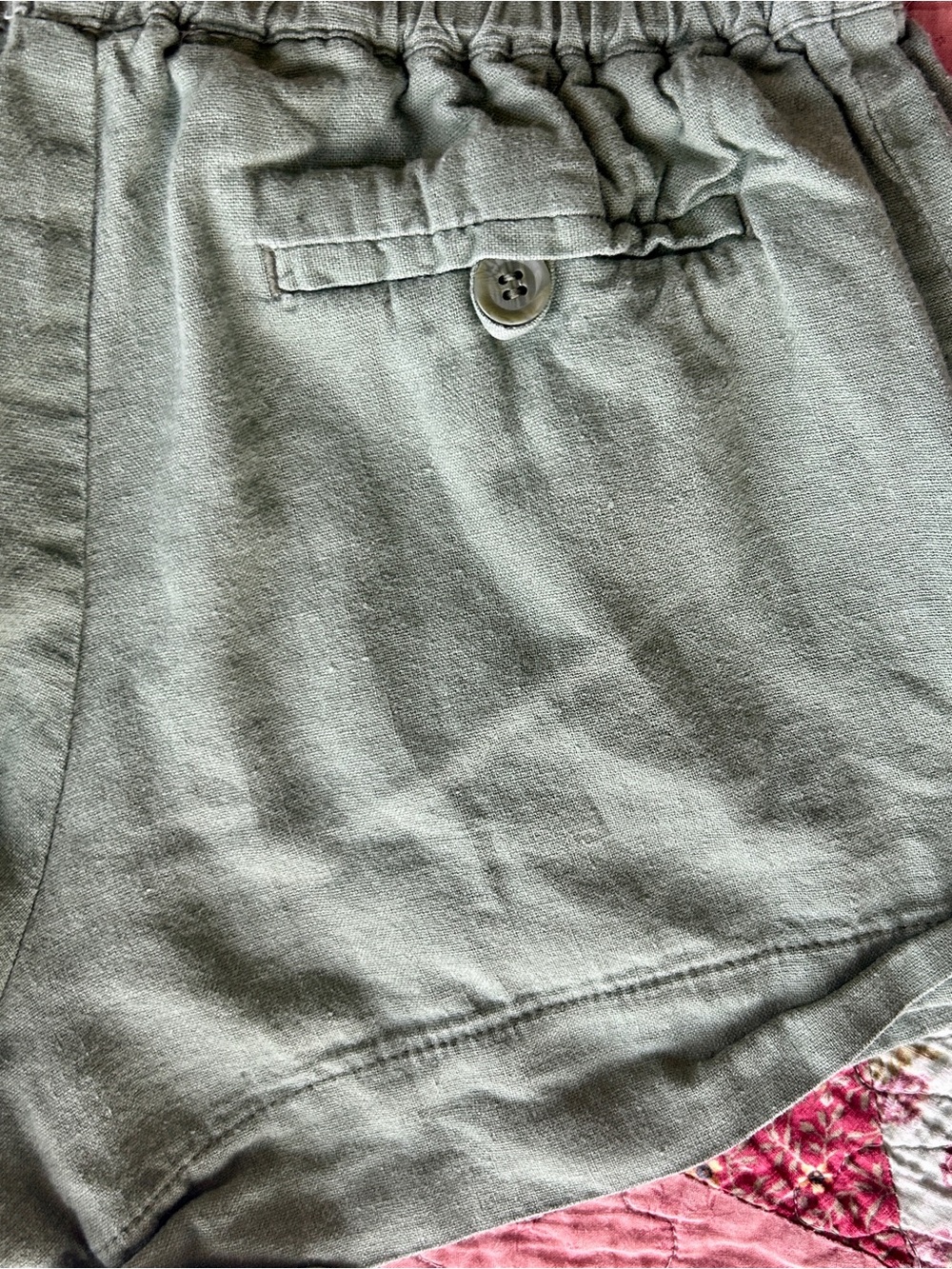 Love Tree Green Linen Blend Shorts | Casual / Loungewear/ Athletic | Size Small - Picture 10 of 11